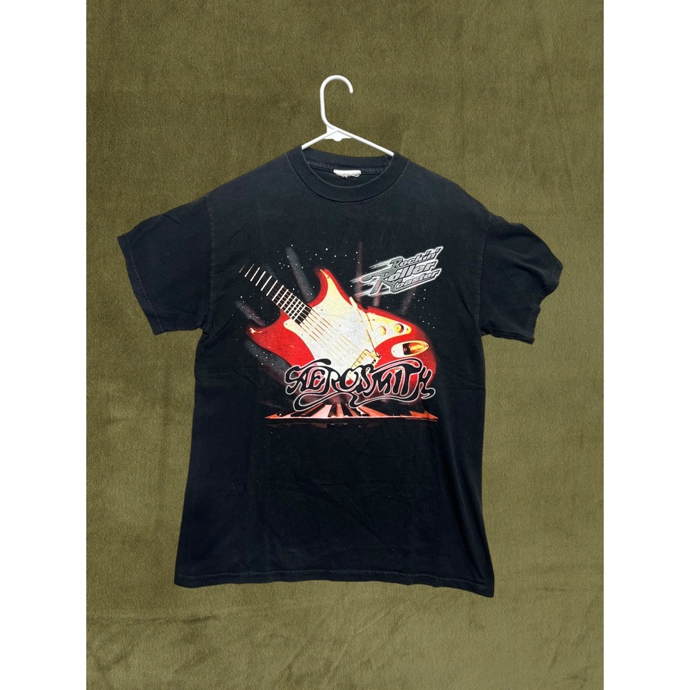 Vintage 2000 Aerosmith Rock n Roller Coaster Disney World T-Shirt Black XL